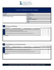 CPD Plan (Observation Form)