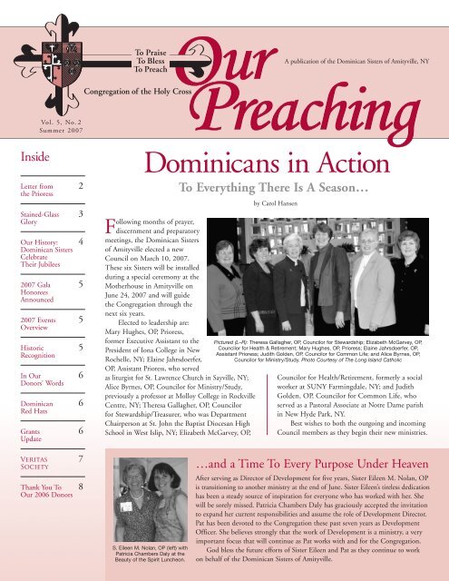 Our Preaching_Vol2 Iss2.qxd - Dominican Sisters of Amityville