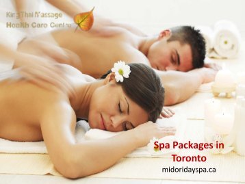 Toronto Spa Packages For Couples