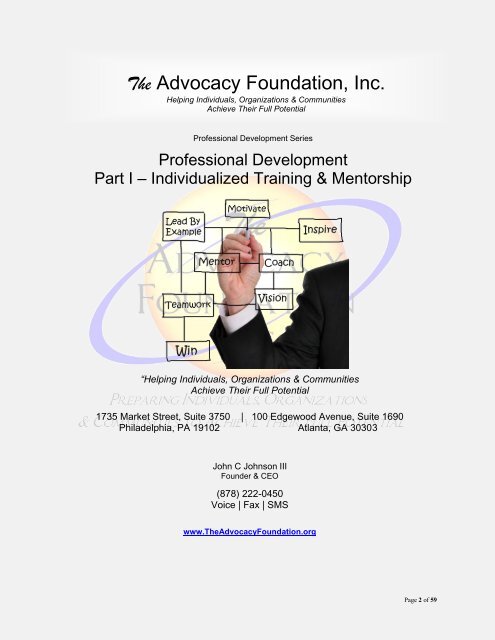 Professional Development - Vol. IV, Part I