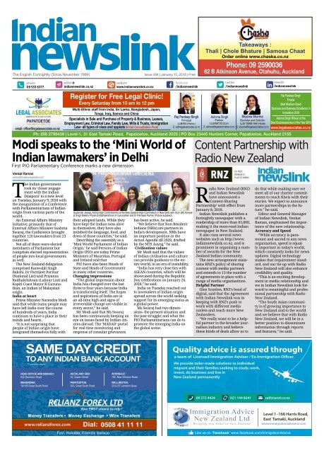 Indian Newslink January 15 2018 Digital Edition
