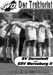 "Der Traktorist" - 6. Spieltag 2. Saalekreisklasse 2013/2014 - SV Dornstedt vs. ESV Merseburg II