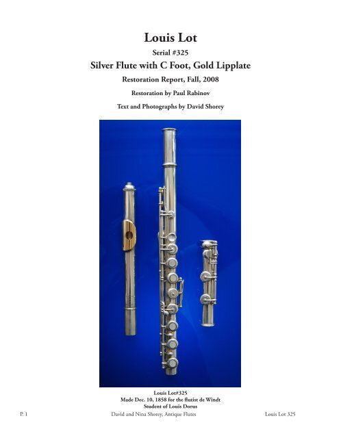 Louis Lot - Antique Flutes