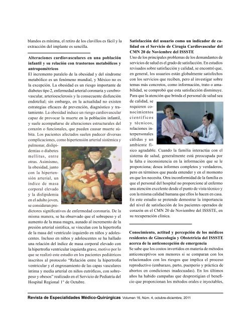 Revista de Especialidades Médico-Quirúrgicas ISSSTE - Revistas ...