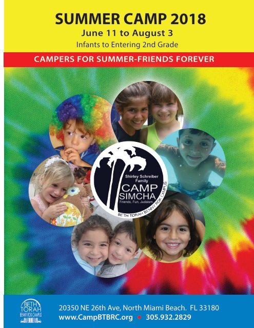 CAMP SIMCHA BROCHURE - 2018 