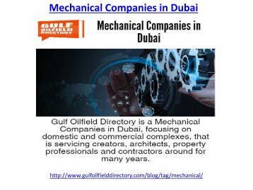 Mechanical Companies in Dubai
