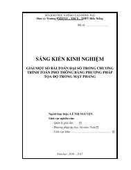 SKKN Giải một số bài toán Đại số trong chương trình Toán phổ thông bằng phương pháp tọa độ trong mặt phẳng (2016 - 2017)