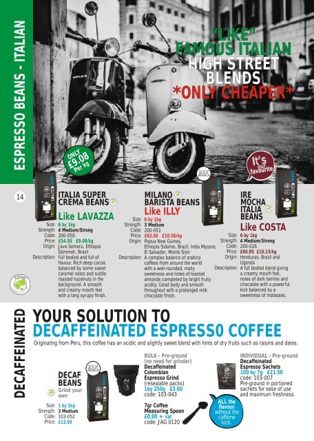Kingdom Coffee Product Catalogue 2018