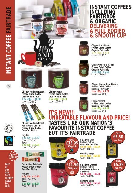 Kingdom Coffee Product Catalogue 2018