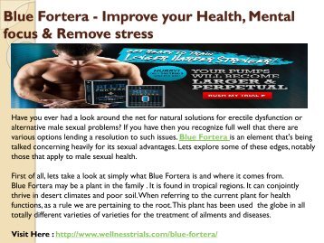 Blue Fortera - Trusted Testosterone Booster For Men! 