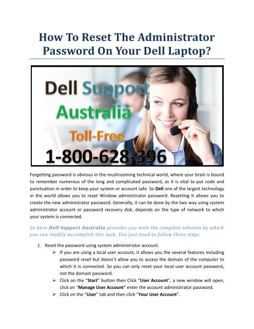 How to Reset the Administrator password on your Dell Laptop?