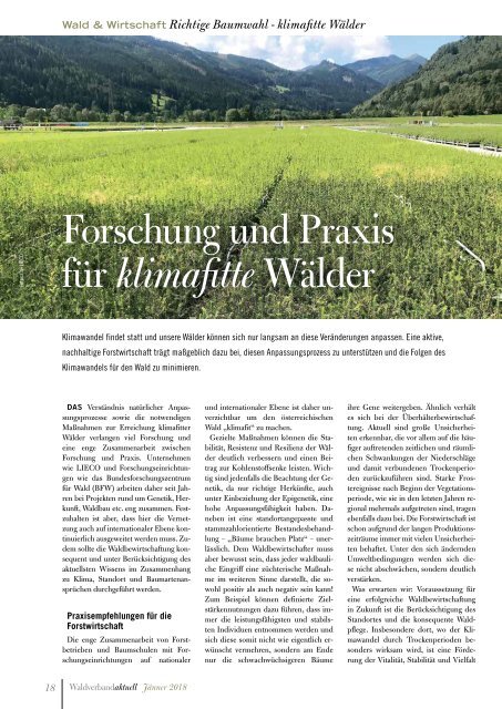 Waldverband Aktuell - Ausgabe 2018-01