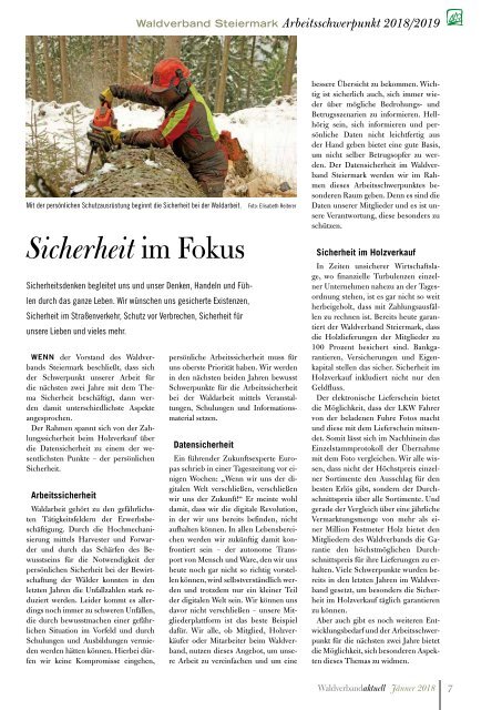 Waldverband Aktuell - Ausgabe 2018-01