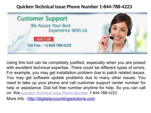 Quicken Customer Care  Number 1-844-788-422