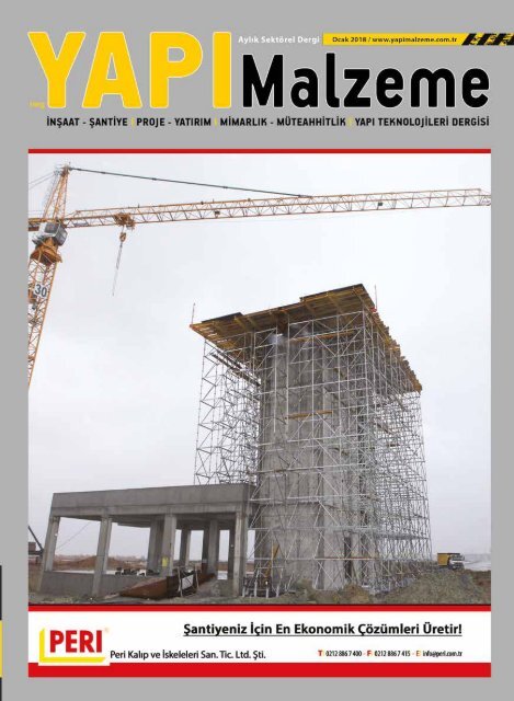 Yapı Malzeme Dergisi Ocak 2018 Sayısı