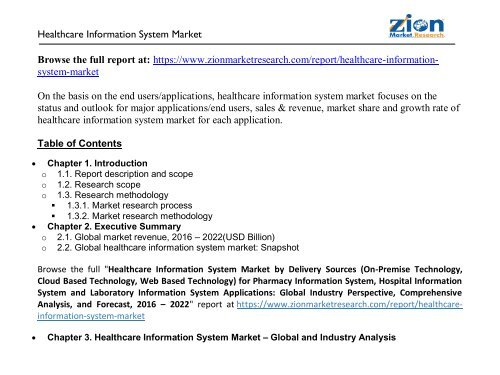 Healthcare Information System Market