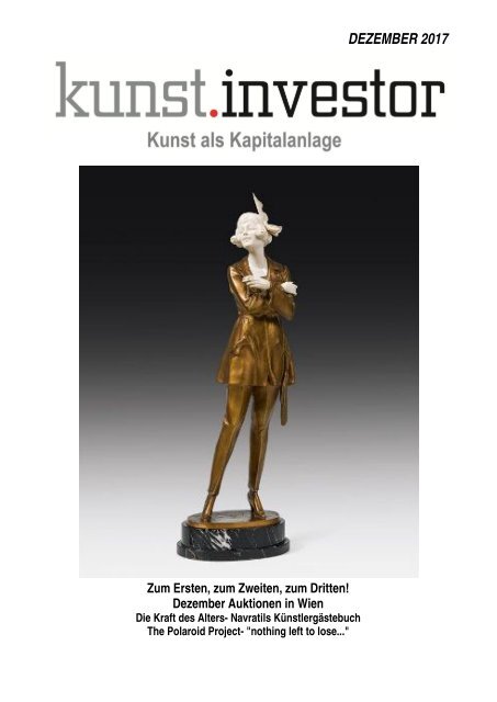 KUNSTINVESTOR AUSGABE DEZEMBER 2017