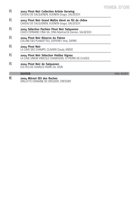 Listes du Jury - Mondial des Pinots