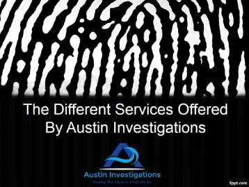 The Different Services Offered By Detective Agencies