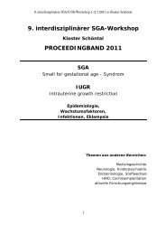 9. interdisziplinärer SGA-Workshop ... - SGA-Syndrom