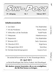 Skipost Nr1/11 - Skiclub Ebnat-Kappel