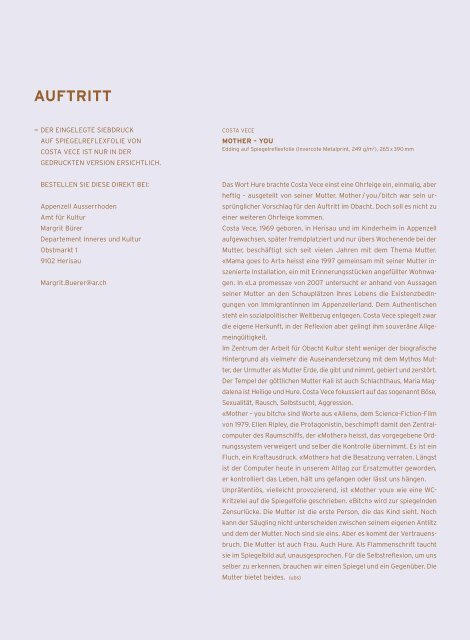 Obacht Kultur» N° 10, 2011/2 - Appenzell Ausserrhoden