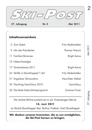 Skipost Nr2/11 (PDF 3.8MB) - Skiclub Ebnat-Kappel