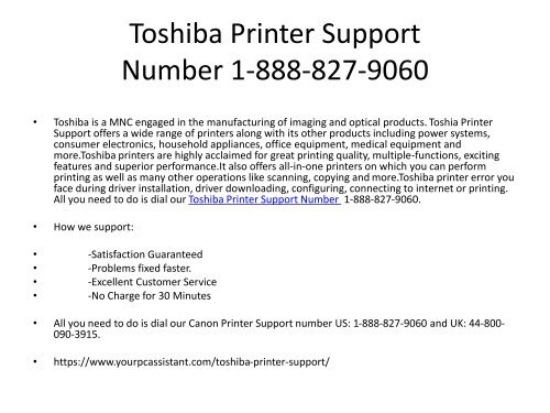 Toshiba Technical Support