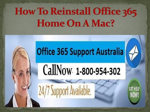 How To Reinstall Office 365 Home On A