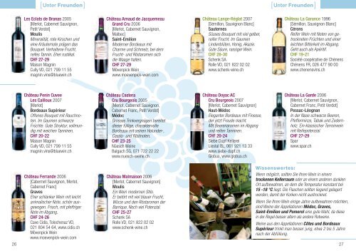 Ihr persönlicher Bordeaux-Weinführer - Les Liens du Vin