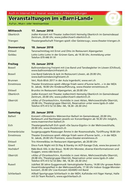 Barni-Post, KW 03, 17. Januar 2018