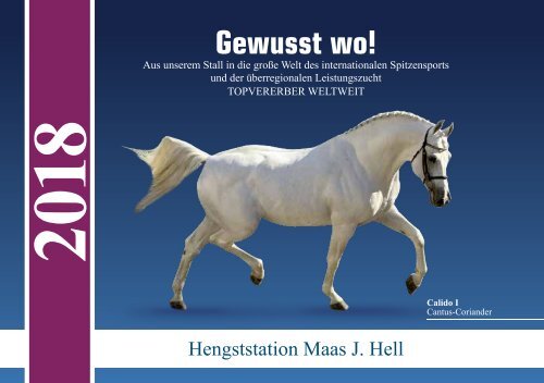 Hengstkatalog der Hengststation Maas J. Hell 2018