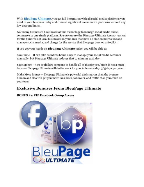 BleuPage Ultimate review and (COOL) $32400 bonuses