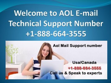 Aol mail Support number +1-888-664-3555