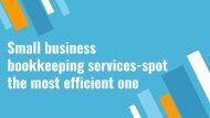 small business bookkeeping services-spot the most efficient one