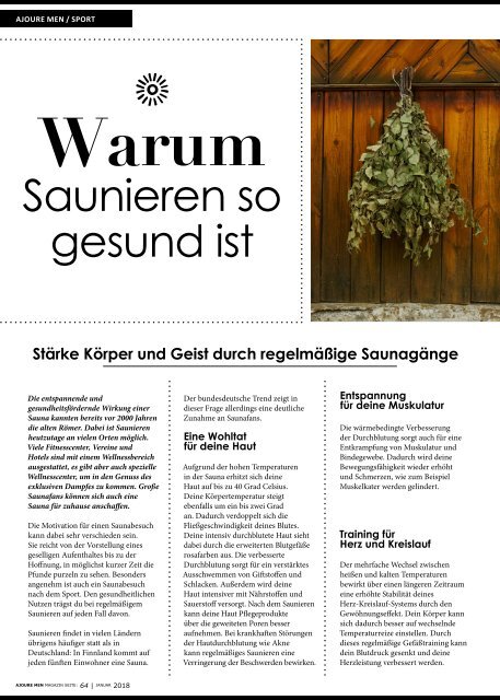 AJOURE´ Men Magazin Februar 2018