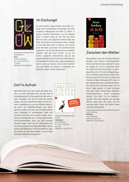 Taschenbuch-Magazin Winter 2017/2018