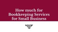 how much for bookkeeping services for small business