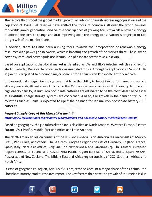 Lithium Iron Phosphate Battery Market Key Players, Applications and Growth Rate Forecast to 2021