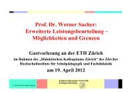 Prof. Dr. Werner Sacher: Erweiterte Leistungsbeurteilung ... - ZHSF