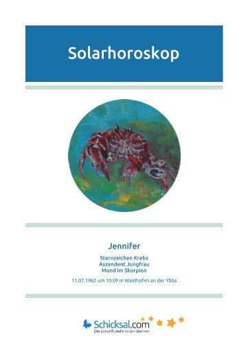 Krebs Solarhoroskop 