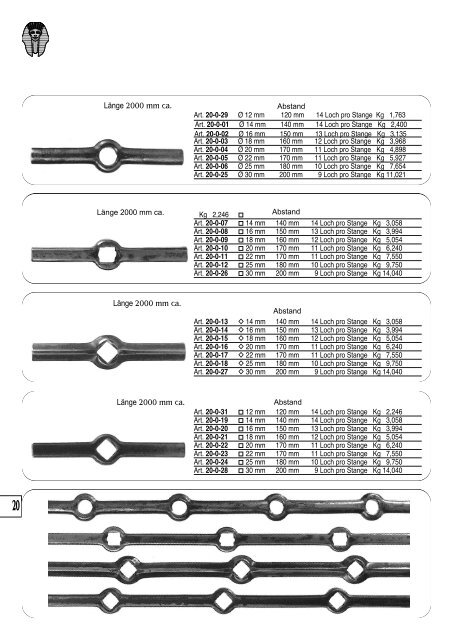 Katalog Schmiedeeisen