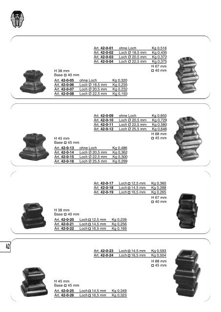 Katalog Schmiedeeisen