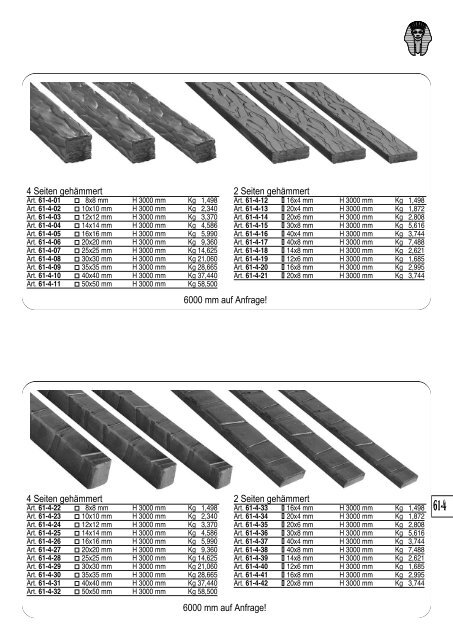 Katalog Schmiedeeisen