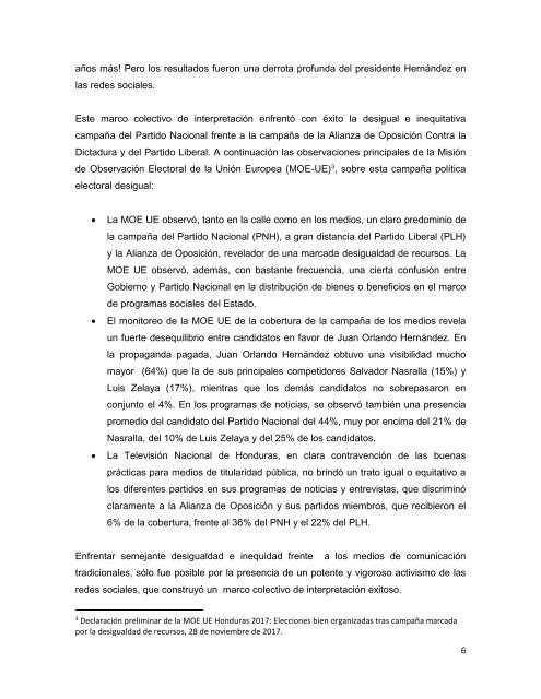  El movimiento social contra el fraude electoral en Honduras