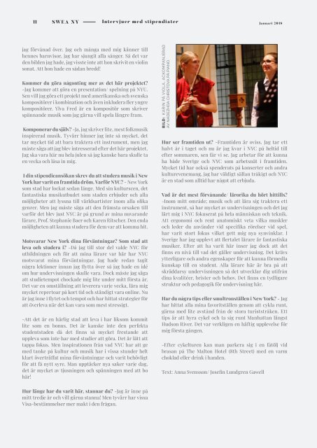 SWEA NY Magazine Januari 2018