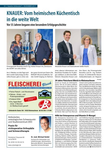 Gazette Zehlendorf Nr. 12/2017