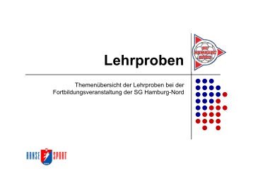 Lehrproben - SG Hamburg Nord