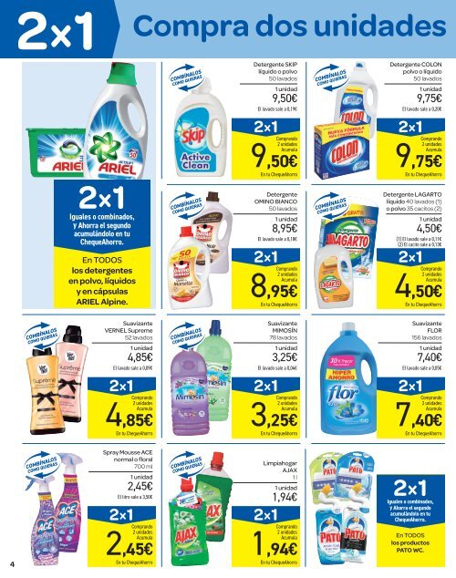 Carrefour ofertas 2x1 AHORRA LA SEGUNDA Del 16 al 25 de enero 2018