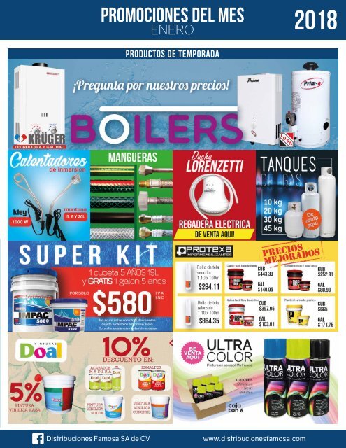 PROMOCIONES ENERO 2018 DISTRIBUCIONES FAMOSA